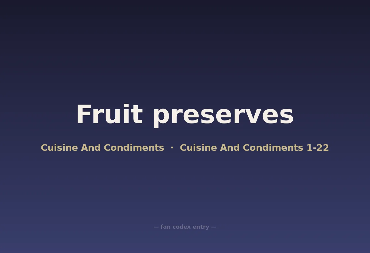 Fruit preserves